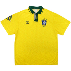 Brazil 1991-93 Home Shirt (S) (Good)_0