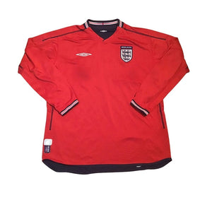 England 2002-04 Long Sleeve Away Shirt (XL) (Excellent) (Your Name)_3