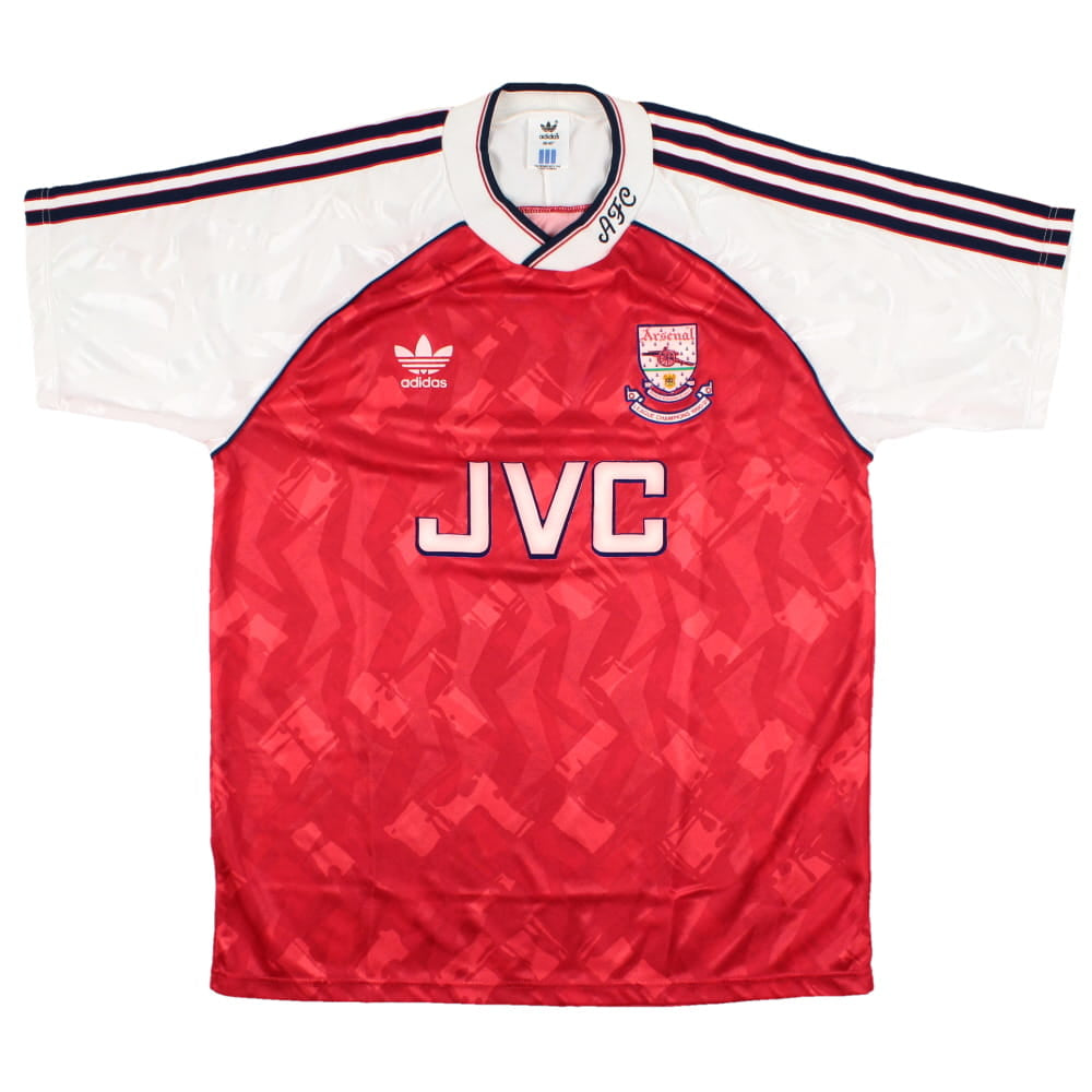 Arsenal 1990 1992 Home Shirt League Champions Badge Detail L Exce Classic Football Kit