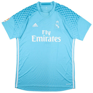 Real Madrid 2016-17 Goalkeeper Home Shirt (L) Navas #1 (Excellent)_1