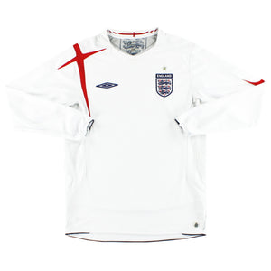 England 2005-07 Home Long Sleeve Shirt (XL) (Very Good)_0