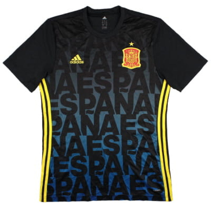 Spain 2016 17 Adidas Training Shirt L Good Classic Football Kit