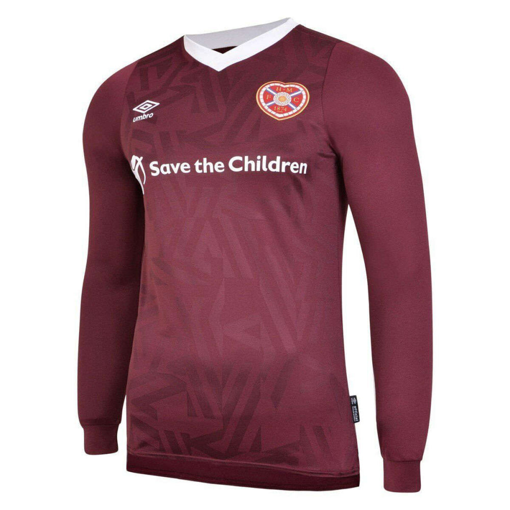 Hearts 2019-20 Long Sleeve Home Shirt (YL) (Clare 9) (BNWT)_2