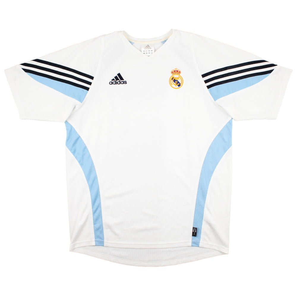 Real Madrid 2003-04 Adidas Training Shirt (L) (MORIENTES 9) (Excellent)_2