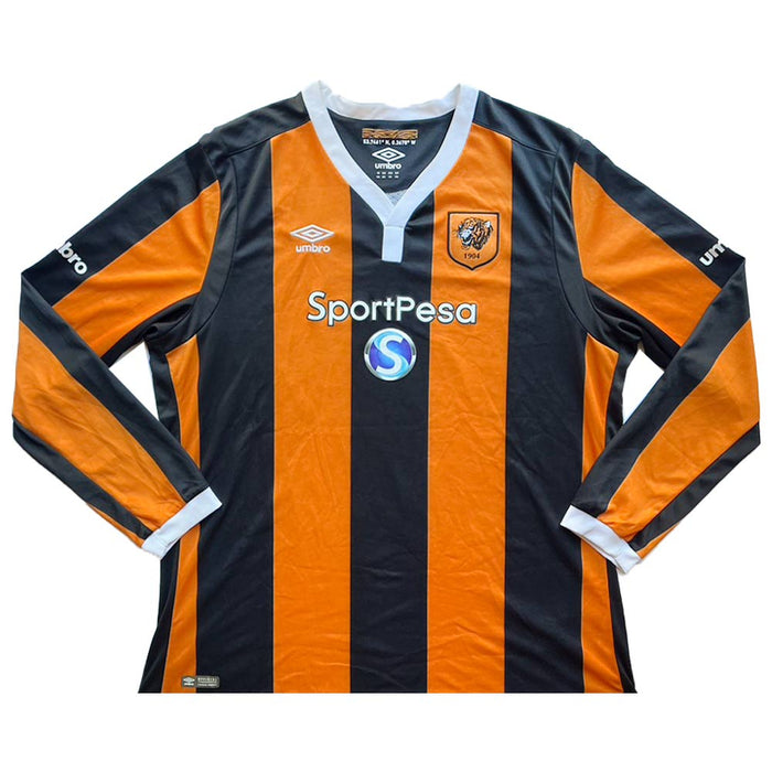 Hull City 2016-17 Long Sleeve Home Shirt (XXL) (Excellent)