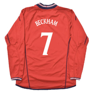 England 2002-2004 Umbro Away Shirt (Beckham 7) (M) (Good)_0