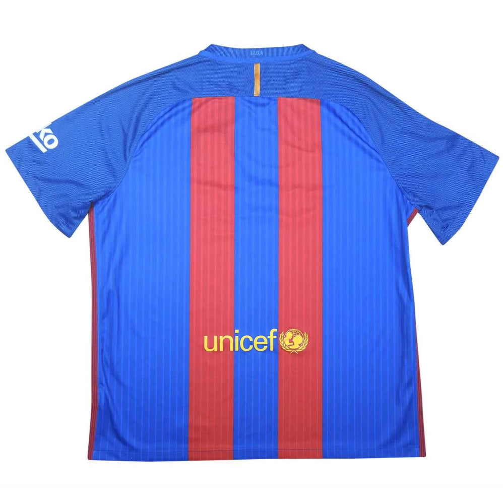 Barcelona 2016-17 Home Shirt (S) (Alba 18) (Good)_3