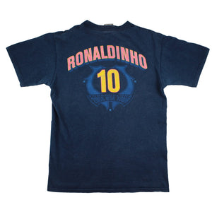 Barcelona 2006-07 Nike USA Tour Ronaldinho T shirt (S) (Very Good)_1