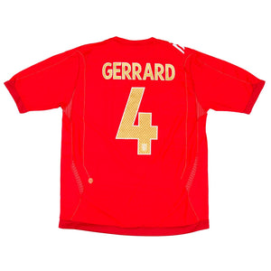 England 2006-08 Away Gerrard #4 (XXL) (Excellent)_1