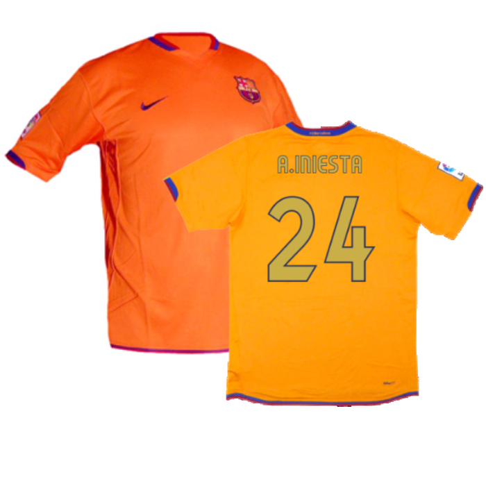 Barcelona 2006-07 Away Shirt (S) (Excellent) (A.Iniesta 24)