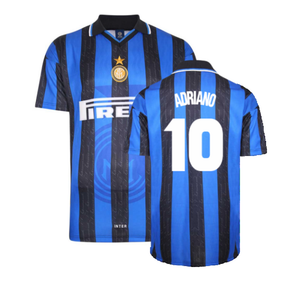 1998 Inter Milan Score Draw Home Shirt (M) (Excellent) (ADRIANO 10)_0