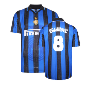 1998 Inter Milan Score Draw Home Shirt (M) (Excellent) (IBRAHIMOVIC 8)_0