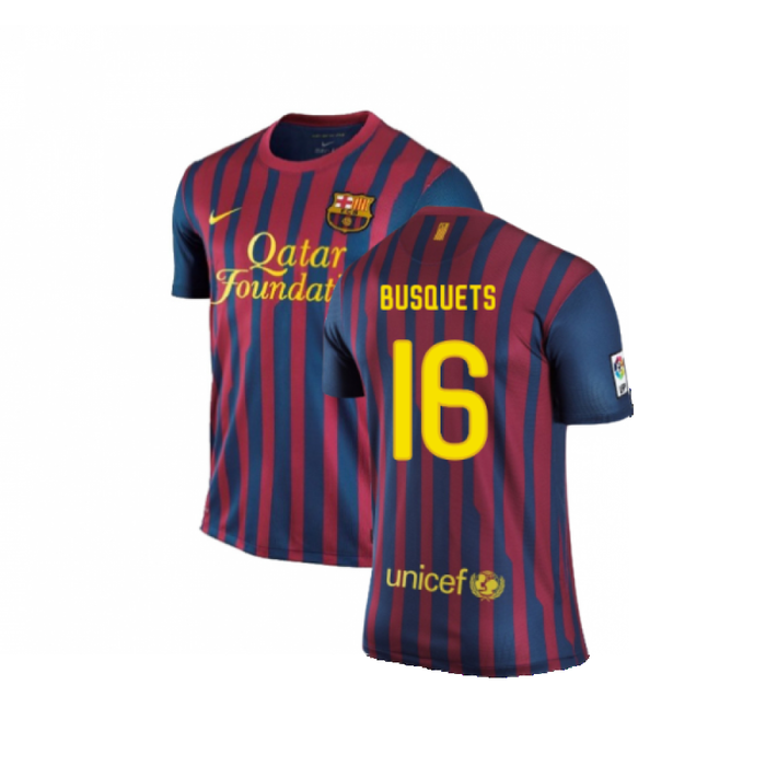 Barcelona 2011-2012 Home Shirt (S) (Excellent) (Busquets 16)