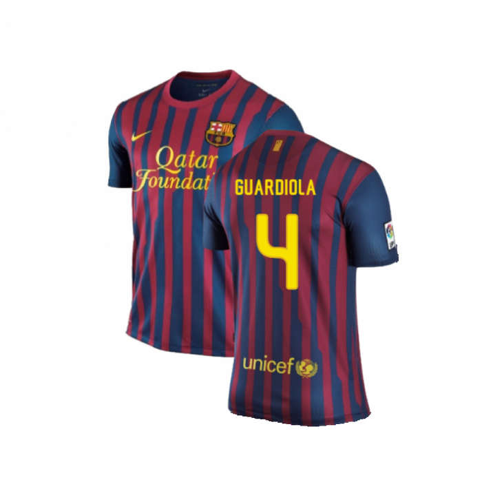 Barcelona 2011-2012 Home Shirt (S) (Excellent) (Guardiola 4)