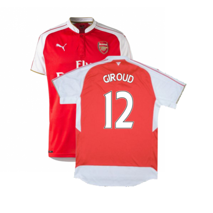 2015-2016 Arsenal Home Shirt (Excellent) (Giroud 12)