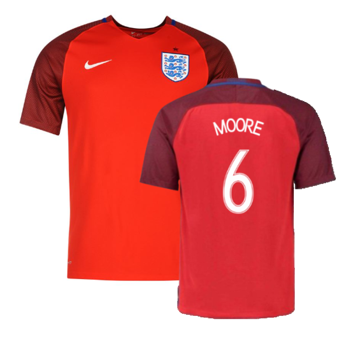 England 2016-17 Away Football Shirt (XL.Boys) (Excellent) (Moore 6)