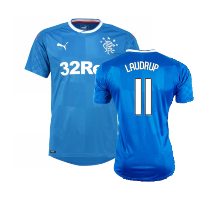 Rangers 2016-17 Home Shirt (M) (Very Good) (Laudrup 11)