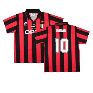 AC Milan 1994-95 Home Shirt (S) (BOBAN 10) (Excellent)_0