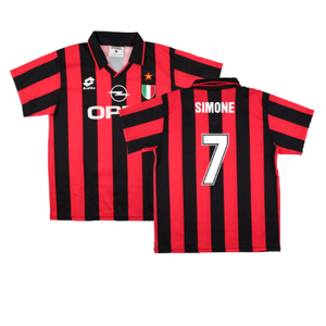 AC Milan 1994-95 Home Shirt (S) (Simone 7) (Excellent)_0