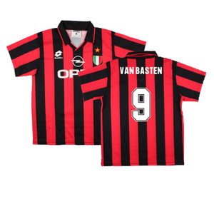 AC Milan 1994-95 Home Shirt (S) (VAN BASTEN 9) (Excellent)_0