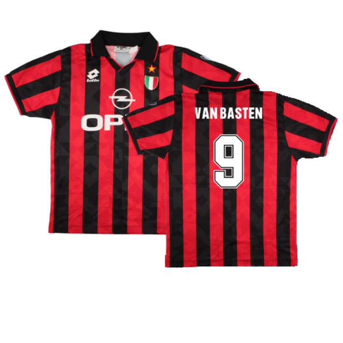 AC Milan 1994-96 Home Shirt (M) (Excellent) (VAN BASTEN 9)