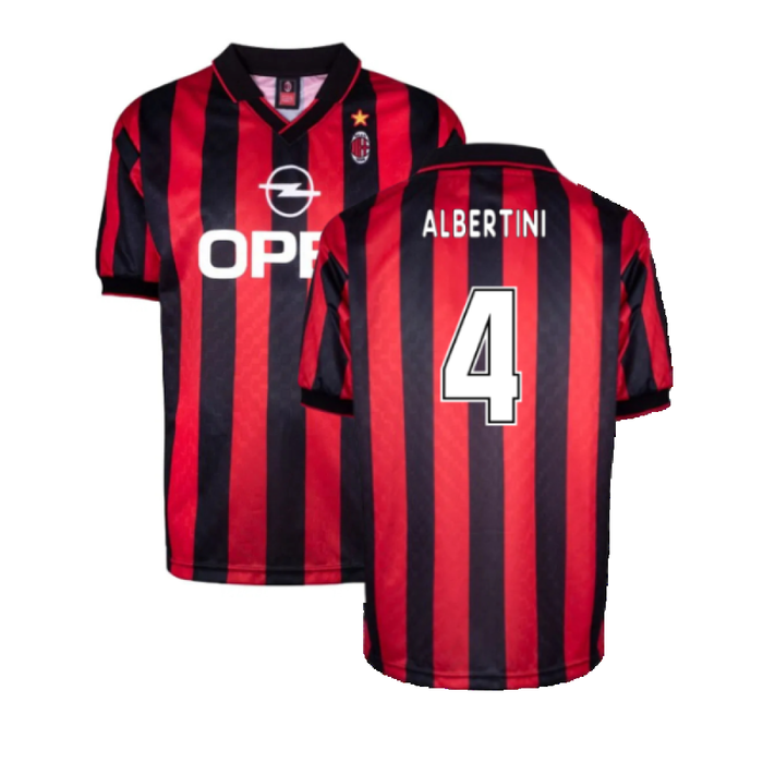 AC Milan 1996-97 Retro Home Shirt (M) (Albertini 4) (Excellent)