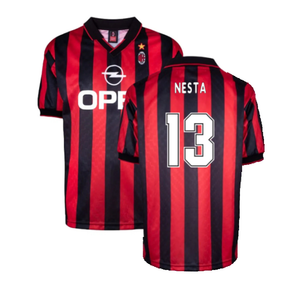 AC Milan 1996-97 Retro Home Shirt (M) (NESTA 13) (Excellent)_0