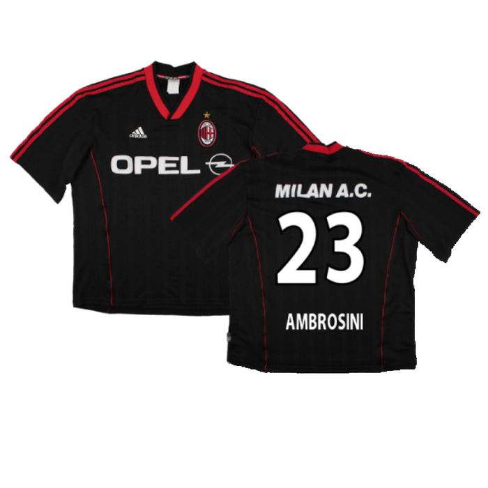 AC Milan 2000-01 Adidas Training Shirt (XL) (Ambrosini 23) (Good)