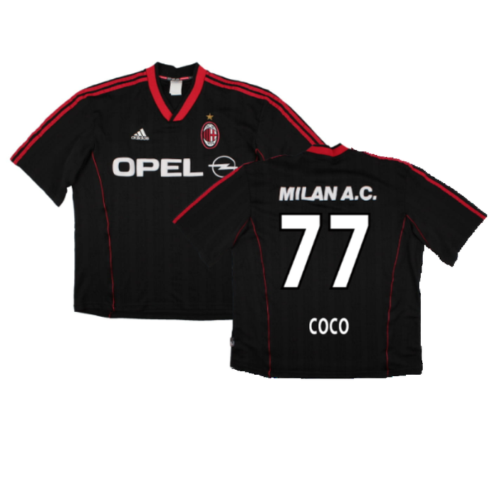 AC Milan 2000-01 Adidas Training Shirt (XL) (Coco 77) (Good)