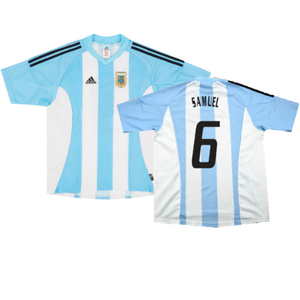 Argentina 2002-04 Home Shirt (L) (Excellent) (Samuel 6)_0