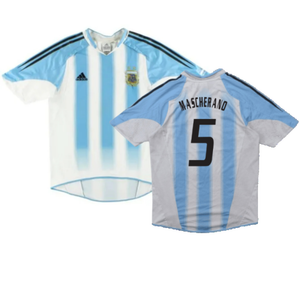 Argentina 2004-06 Home Shirt (S) (Good) (Mascherano 5)_0