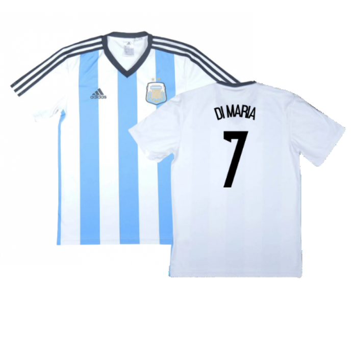 Argentina 2013-15 Basic Home Shirt (Very Good) (Di Maria 7)