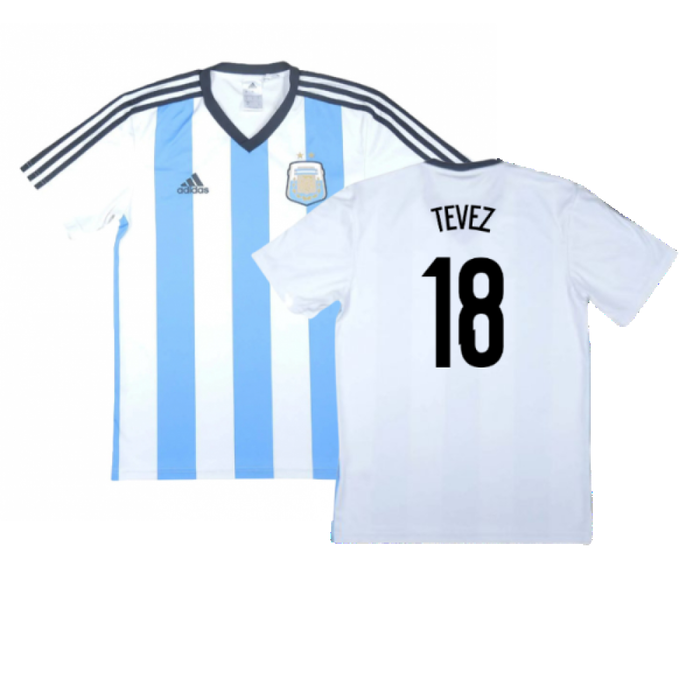 Argentina 2013-15 Basic Home Shirt (Very Good) (Tevez 18)