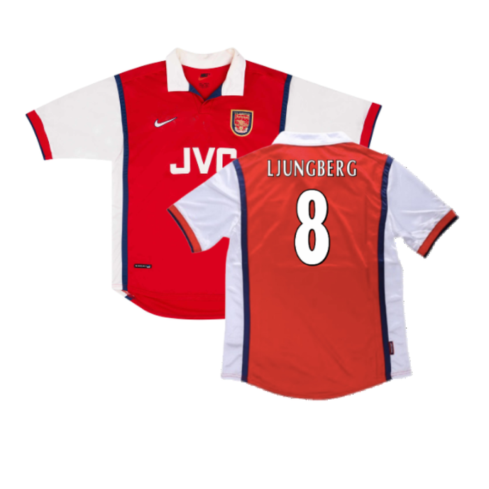 Arsenal 1998-99 Home Shirt (2XL) (Good) (Ljungberg 8)