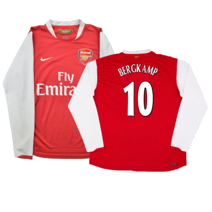 Arsenal 2006-07 Long Sleeve Home Shirt (XXL) (Excellent) (Bergkamp 10)