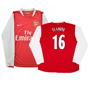 Arsenal 2006-07 Long Sleeve Home Shirt (XXL) (Excellent) (Flamini 16)_0