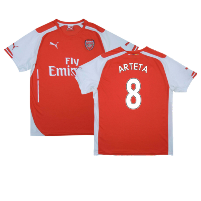 Arsenal 2014-15 Home Shirt (M) (Mint) (Arteta 8)