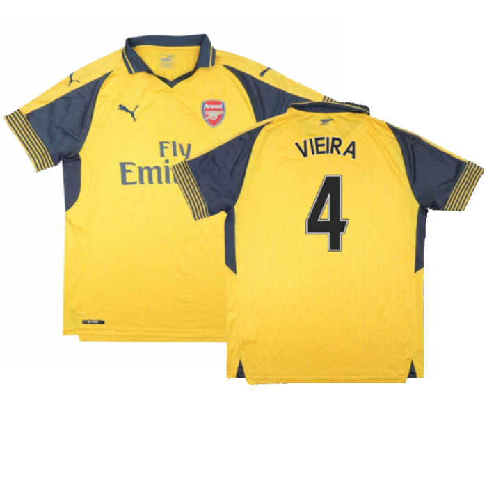 Arsenal 2016-17 Away Shirt (XS) (Mint) (Vieira 4)