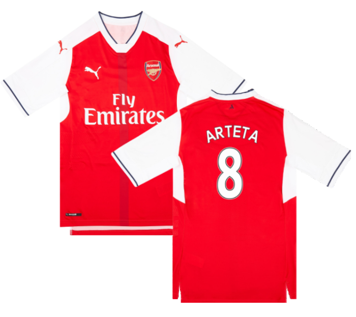 Arsenal 2016-17 Home Shirt (L) (ARTETA 8) (Excellent)