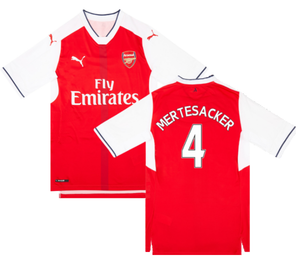 Arsenal 2016-17 Home Shirt (L) (Mertesacker 4) (Excellent)_0