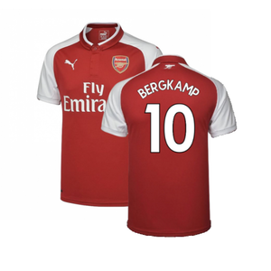 Arsenal 2017-18 Home Shirt (S) (Mint) (Bergkamp 10)_0