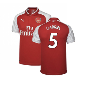 Arsenal 2017-18 Home Shirt (M) (Excellent) (Gabriel 5)_0