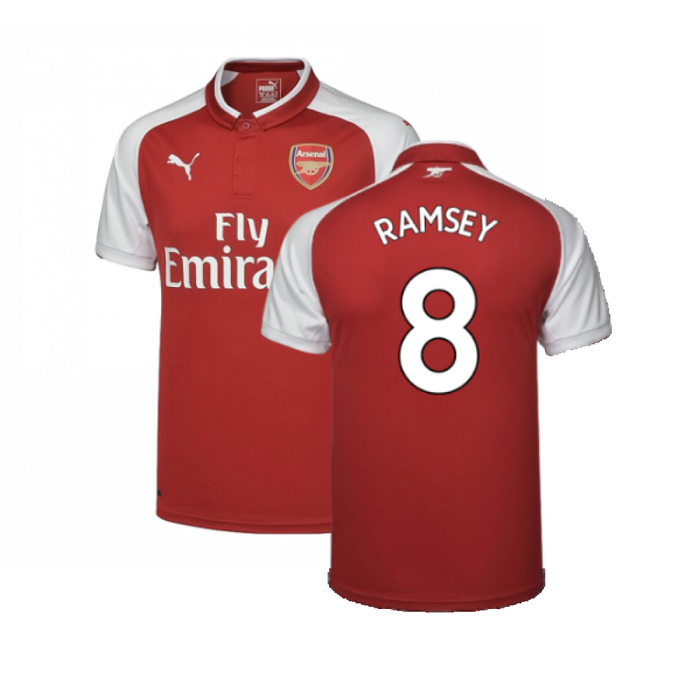 Arsenal 2017-18 Home Shirt (S) (Mint) (Ramsey 8)