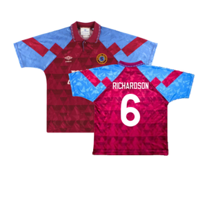 Aston Villa 1990-92 Home Shirt (Good) (Richardson 6)_0