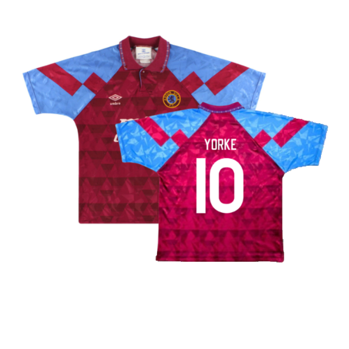 Aston Villa 1990-92 Home Shirt (Good) (Yorke 10)