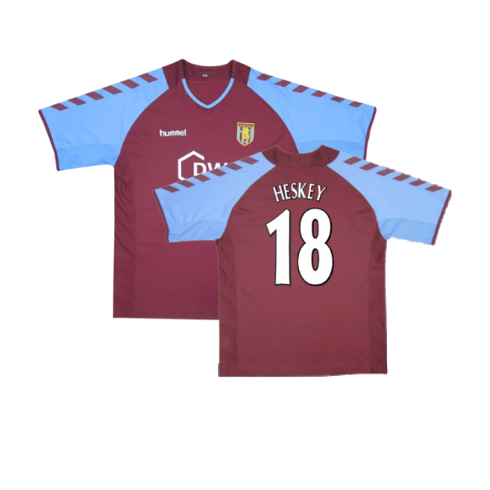 Aston Villa 2004-05 Home Football Shirt (Excellent) (HESKEY 18)