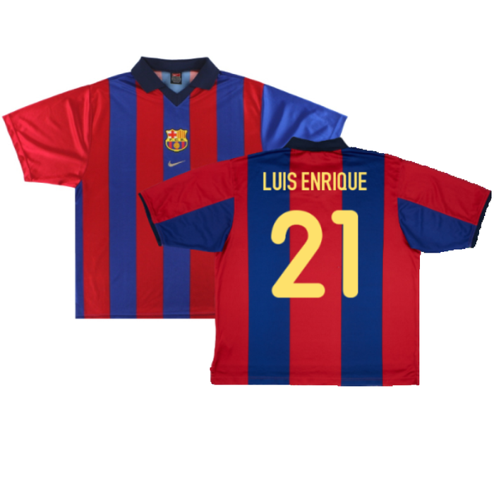 Barcelona 2000-01 Home Shirt (XL) (Very Good) (Luis Enrique  21)