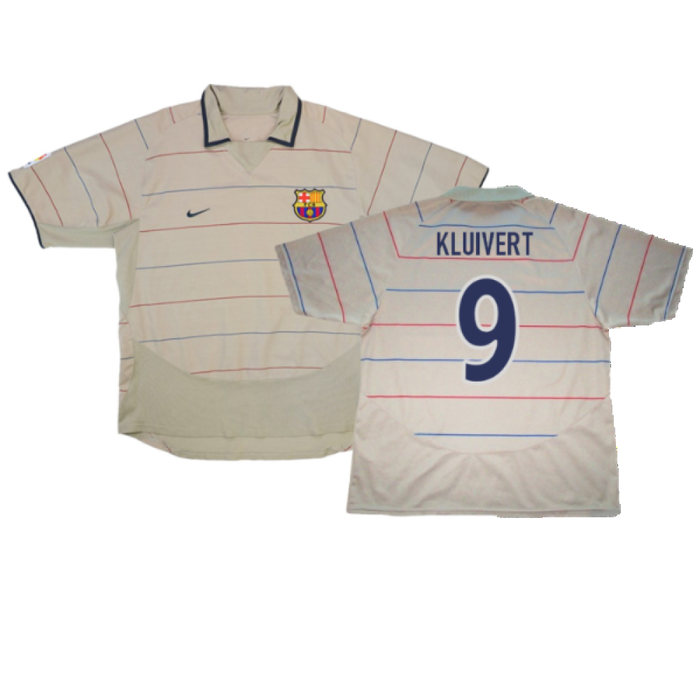 Barcelona 2003-04 Away Shirt (L) (Very Good) (Kluivert 9)