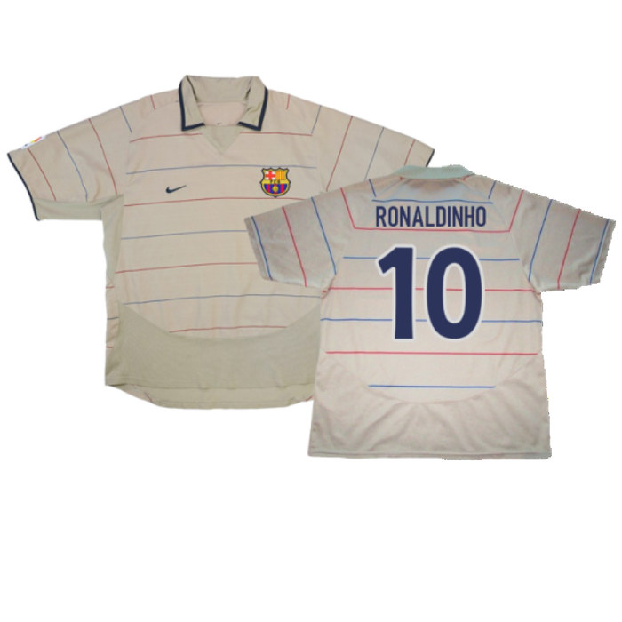 Barcelona 2003-04 Away Shirt (L) (Very Good) (Ronaldinho 10)