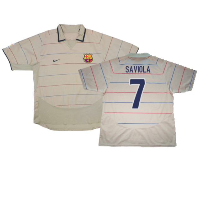 Barcelona 2003-04 Away Shirt (L) (Very Good) (Saviola 7)_0